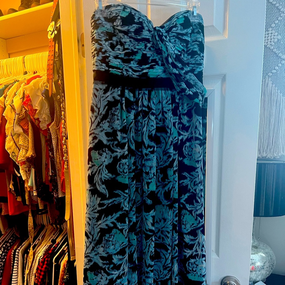 BCBG Maxazria Maxi one shoulder dress